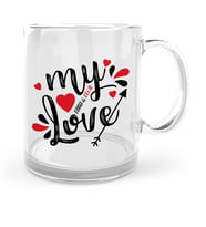 BK Gift Kişiye Özel Aşkım Cam Kupa Bardak  1