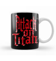 Attack On Titan Font Logo Kupa Bardak Porselen
