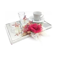 Lora Davet Damat Kahve Fincanı Takımı Dikdörtgen (1 Adet) Fushia - 54176