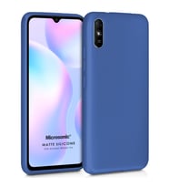 Microsonic Matte Silicone Xiaomi Redmi 9A Kılıf Lacivert