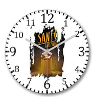 Santo Cafezinho Duvar Saati Bombeli Gercek Cam