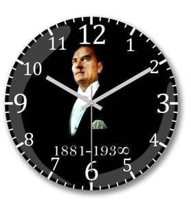 Mustafa Kemal Atatürk Saati Bombeli Gercek Cam---Ücretsiz Kargo--