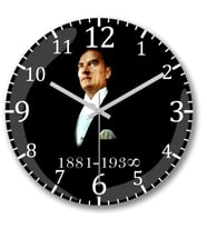 Mustafa Kemal Atatürk Saati Bombeli Gercek Cam---Ücretsiz Kargo--