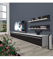 Decoraktiv Eko 4 Mdf Std Tv Ünitesi Tv Sehpası (Beyaz-Siyah)