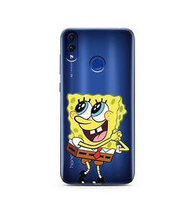 Süngerbob Tasarımlı Süper Şeffaf Silikon Telefon Kılıfı Huawei Honor 8c