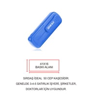 Cep Kaşe Sırdaş ideal 50 Kişiye Özel Şirket Kaşesi - Mavi Makine