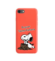 Snoopy Tasarımlı Turuncu Lansman Telefon Kılıfı İphone 7