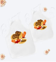 BK Gift Kişiye Özel İkili Anne Kız Mutfak Önlüğü Seti - 4 (Beyaz)