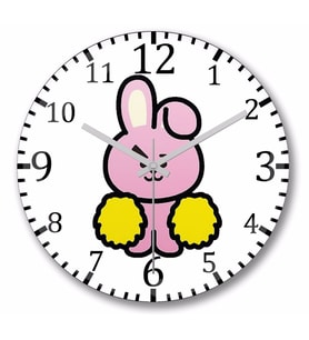 BT21 Cooky  Bts Duvar Saati Bombeli Gercek Cam