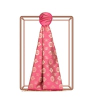 İpekevi Sakura Semi Monogram Desenli İpek Şal