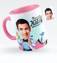 BK Gift Kişiye Özel Bay Kimya Mühendisi Karikatürlü Pembe Kupa Bardak  2