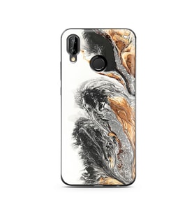 Mermer Tasarımlı Süper Şeffaf Silikon Telefon Kılıfı Huawei P20 Lite  