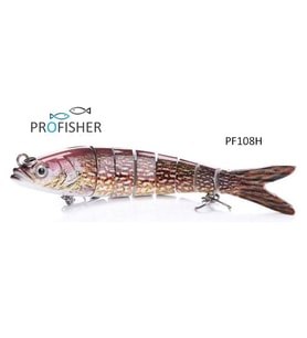 PROFISHER 8 Eklem 2 Kanca Sahte Balık Yem 19 gr 13 cm Pike K