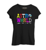 Travis Scott - Astro World Siyah Kadın Tshirt