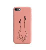 Iphone 8 Çizgi Tasarımlı Pudra Lansman Telefon Kılıfı