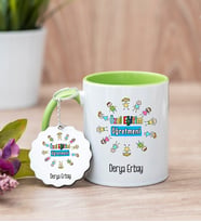 Özel Eğitim Öğretmeni Yeşil Kupa Bardak Ve Anahtarlık Set