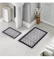 Banyo Halısı Ikili Klozet Takımı Kaymaz Tabanlı (60 xm x 100 cm + 40 cm x 60 cm) 