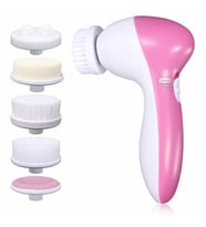 Pazariz 5 iN 1 Pilli Yüz Temizleme,Masaj ve Peeling Fırça Seti Sünger Set