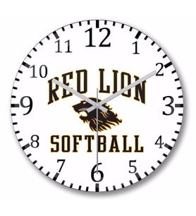 Red Lion Softball Duvar Saati Bombeli Gercek Cam