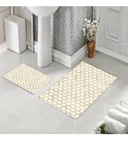 Banyo Halısı Ikili Klozet Takımı Kaymaz Tabanlı (60 xm x 100 cm + 40 cm x 60 cm) 