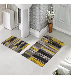 Banyo Halısı Ikili Klozet Takımı Kaymaz Tabanlı (60 xm x 100 cm + 40 cm x 60 cm) 