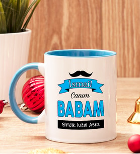 Canım Babam İçi Ve Kulpu Renkli Kupa Bardak