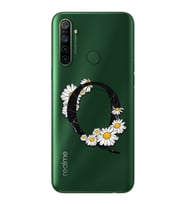 Papatya Harf Tasarım Süper Şeffaf Silikon Telefon Kılıfı Oppo Realmi 5i Q-Harfi