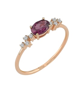 Sirius Pırlanta ve Oval Pembe Radolite Taşlı Yüzük 0717R0230