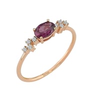 Sirius Pırlanta ve Oval Pembe Radolite Taşlı Yüzük 0717R0230