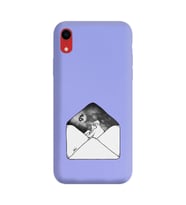 Iphone XR Mektup Tasarımlı Mor Lansman Telefon Kılıfı