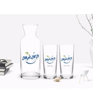 BK Gift Kişiye Özel Renkli Baskılı Ankara Tasarımlı Turistik İkili Rakı Bardağı ve Karaf Hediye Seti-1 (Model 1)