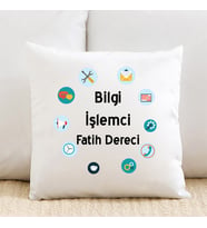 Bilgi İşlemciye Özel İsimli Yastık