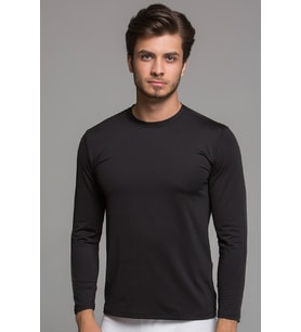 Thermoform Microfiber Uzun Kollu Fanila Siyah