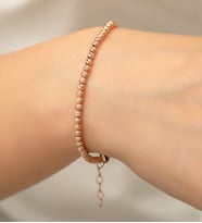 Papatya Silver Dorica Toplu Renkli Fantezi Rose Altın Kaplama 925 Ayar Gümüş Bileklik
