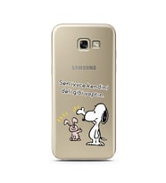 Snoopy Tasarımlı Süper Şeffaf Silikon Telefon Kılıfı Samsung A5 (2017)
