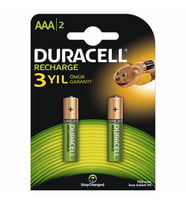 Duracell 2'li Rechargeable AAA Pil 750 mAH