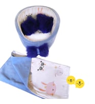Blue Rigel Pet Yatak ve Örtü Takımı (Mavi)