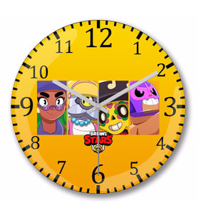 Brawl Stars  Rare Characacters Duvar Saati Bombeli Gercek Cam