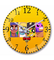 Brawl Stars  Rare Characacters Duvar Saati Bombeli Gercek Cam
