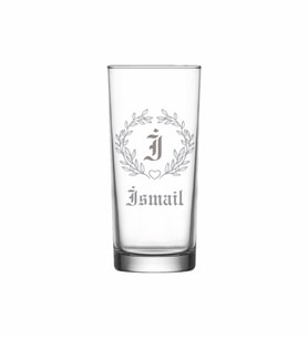Kişiye Özel İ Baş Harfli ve İsimli Tekli Rakı Bardağı  Model 27
