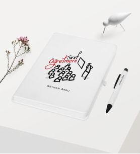 BK Gift Kişiye Özel Sınıf Öğretmeni Temalı Beyaz Defter Kalem Hediye Seti - 2