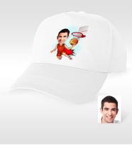 BK Gift Kişiye Özel Bay Basketbolcu Karikatür Beyaz Şapka  1