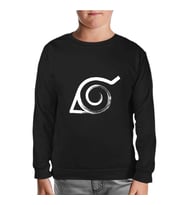 Naruto - Logo Siyah Çocuk Sweatshirt