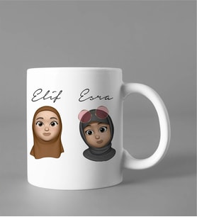 Emoji Kız Arkadaş Kupası Kişiye Özel