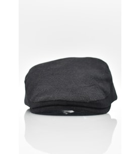 Siyah Yünlü Kışlık Erkek Kasket Driver Şapka Flat Cap