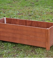 MANDU 114x38 Dekoratif Ahşap Saksı (Kahverengi)