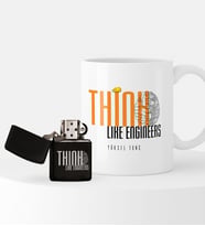 BK Gift Kişiye Özel Mühendis Temalı Çakmak ve Kupa Seti - 2