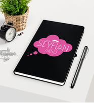 BK Gift Kişiye Özel Canım Babam Siyah Defter Kalem Seti-2