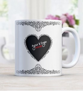 BK Gift Kişiye Özel Beyaz Kupa Bardak Sevgililer Günü Temalı32