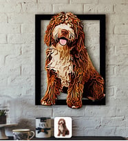 BK Gift Kişiye Özel Evcil Dost Karikatürlü 3D Ahşap Tablo-2